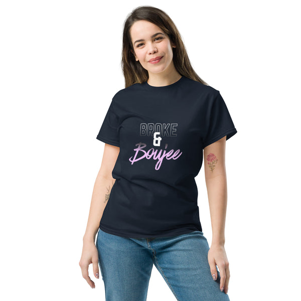 BeeNay Apparel Ladies’ “Broke & Boujee” Tee – Navy